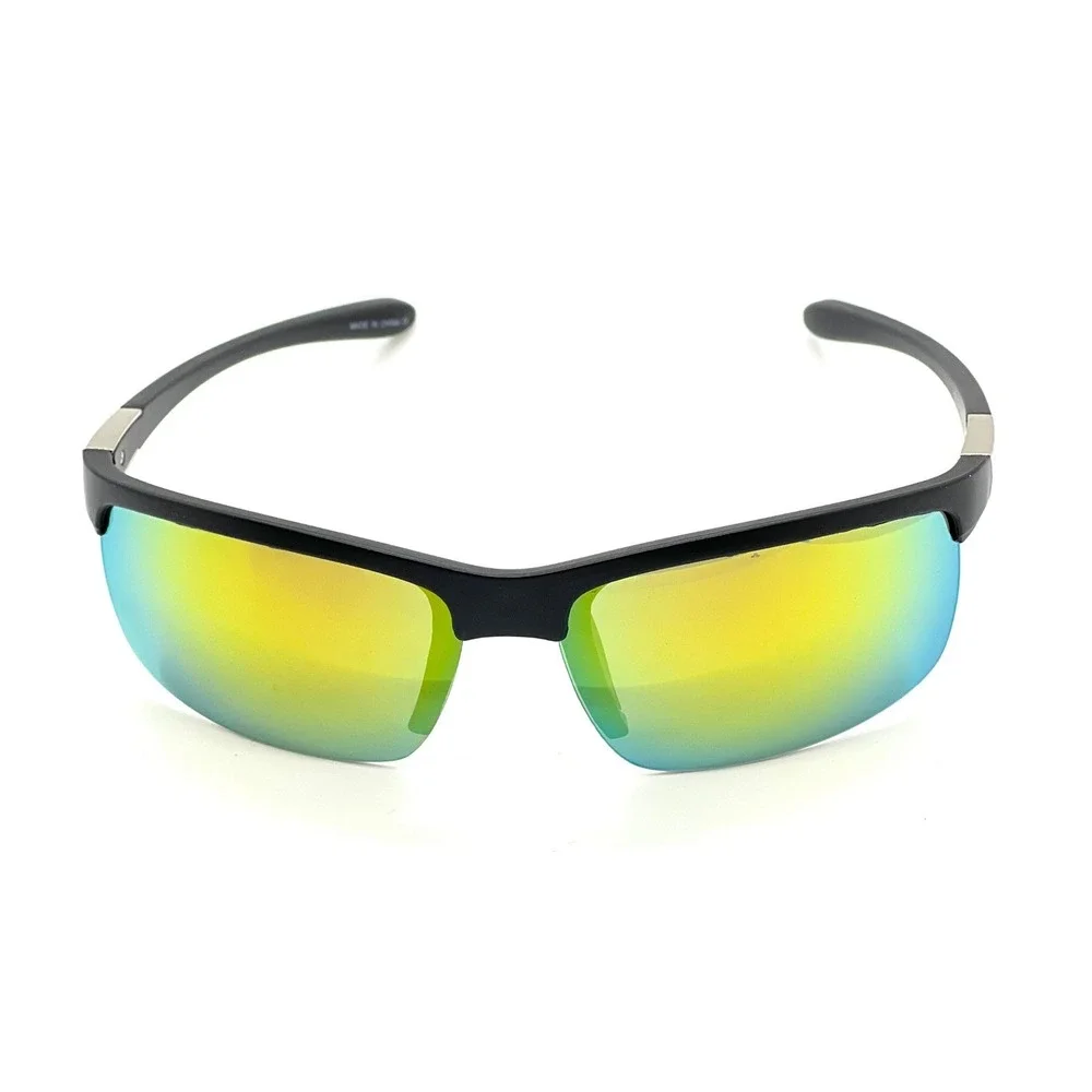 K&S Men's Sunglasses Yellow Mirrored‎ Lens Driving Fishing Sport Shades Lentes